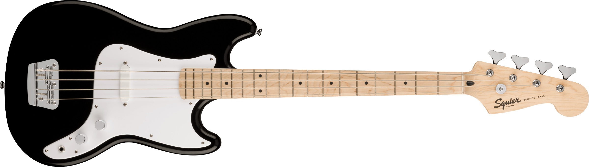 Fender Squier Bronco Electric Bass w/ Maple Fingerboard - Black