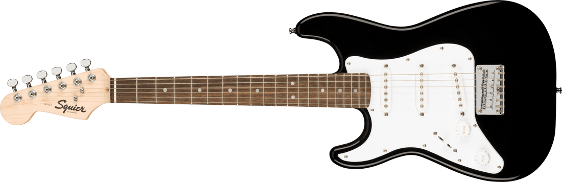 Fender Squier Mini Left-Handed Stratocaster Electric Guitar w/ Indian Laurel Fingerboard - Black