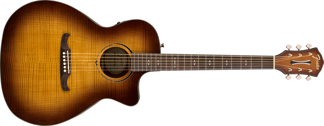 Fender® FA-345CE Auditorium Acoustic Electric w/ Laurel Fingerboard - 3-Tone Tea Burst (Discontinued - One Left!)