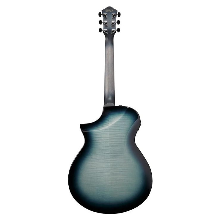 Ibanez Cutaway Acoustic/Electric Flamed Maple Guitar w/ Walnut Fingerboard - Indigo Blue Burst High Gloss