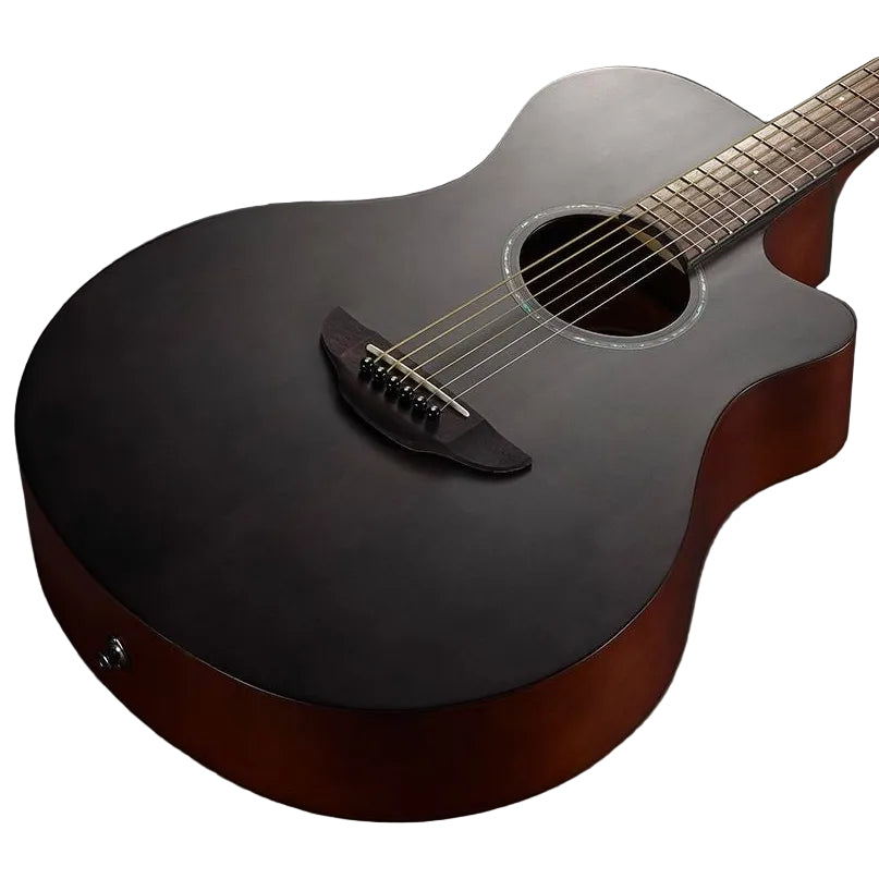 Yamaha APX 600M Series Thinline Acoustic/Electric Guitar - Smokey Matte Black