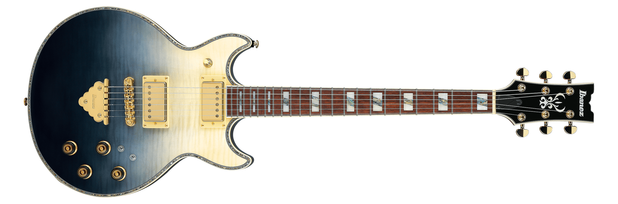 Ibanez Artist Series Electric Guitar w/ Bound Jatoba Fingerboard - Transparent Blue Gradation