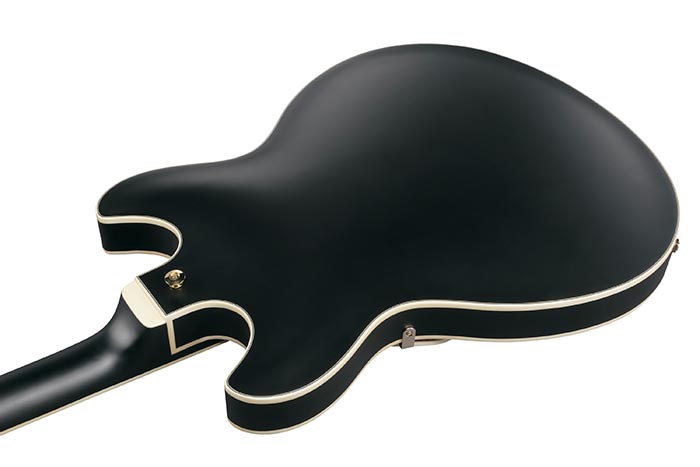 Ibanez Hollow Body Electric Guitar w/ Bound Walnut Fingerboard - Flat Black