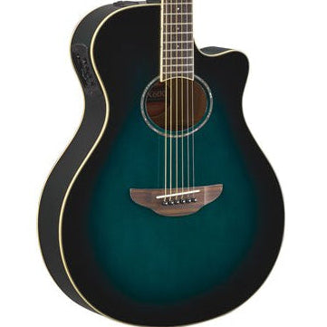 Yamaha APX 600 Series Thinline Acoustic/Electric Guitar w/ System65 Piezo - Oriental Blue Burst