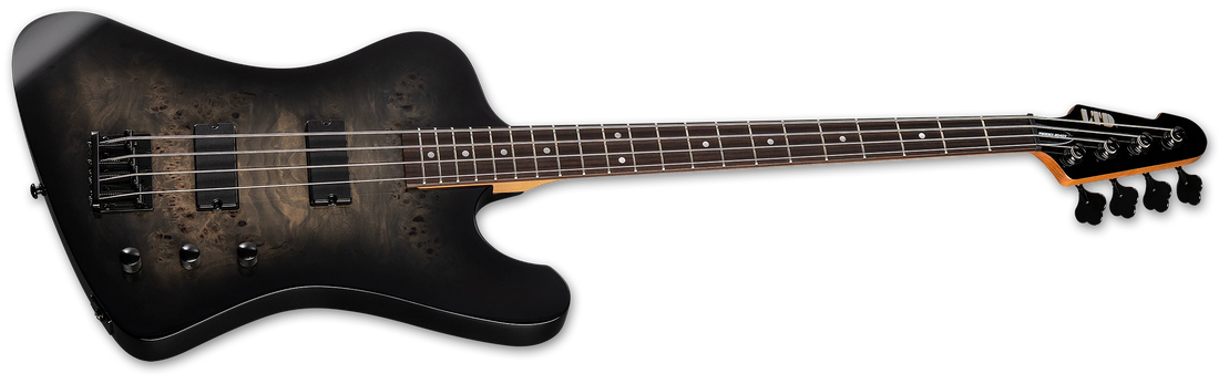 ESP LTD Phoenix-204DX 4-String Bass w/ Rosewood Fingerboard - Black Burst