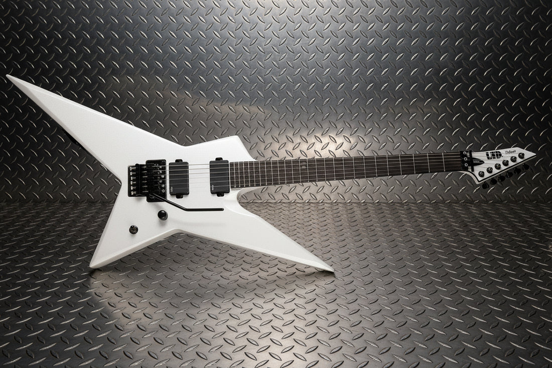 ESP LTD RS-1000 Series Electric Guitar w/ Macassar Ebony Fingerboard - Pearl White (Case Included)