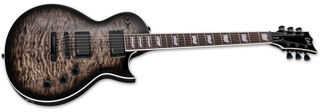 ESP LTD Eclipse Series EC-400 Quilted Maple Electric Guitar w/ Rosewood Fingerboard - See-Thru Black Sunburst