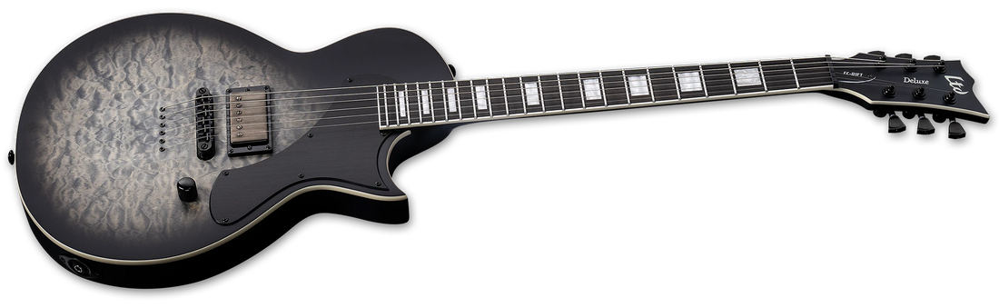 ESP LTD EC-01FT Flat Top Electric Guitar w/ Macassar Ebony Fingerboard - Charcoal Burst Satin