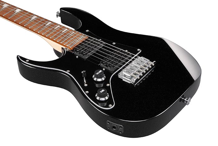 Ibanez Gio miKro Left Handed Electric Guitar w/ Jatoba Fingerboard - Black Night